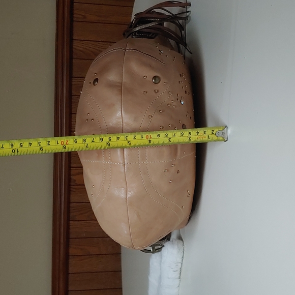 Coach Vanchetta Crystal Studded Leather Hobo Shoulder Bag - Picture 12 of 17